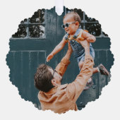 明るいメリークリミニマルスマスソフトレッドの写真 オーナメントカード (正面)