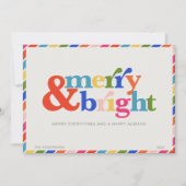 明るいメリークリモダンスミニマルマス写真 シーズンカード (正面)