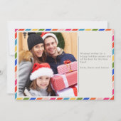 明るいメリークリモダンスミニマルマス写真 シーズンカード (裏面)