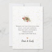 明るいメリースクリプかわいらしト写真ハッピーホリデー (裏面)