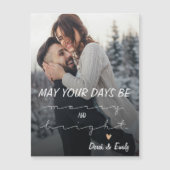 明るいメリースクリプかわいらしト・ホリデー・フォト・カード (正面)