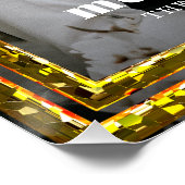 明るいメリースモダンクリスマのカップル写真 ポスター (コーナー)