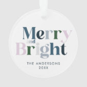 明るいメリータイポグラフィのクリモダンスマス オーナメント (裏面)