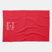 明るいメリータイポグラフィ キッチンタオル (横)