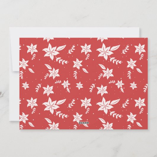 明るいメリーピンクの金ゴールドリボンのグリーティングフォト シーズンカード (裏面)