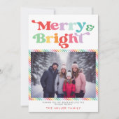 明るいメリーフェスティバルのクリカラフルスマス シーズンカード (正面)