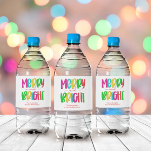 明るいメリーフェスティバルのクリスマスの水ラベル ペットボトルラベル