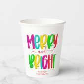 明るいメリーフェスティバルクリスマスパーティー紙カップ 紙コップ (裏面)