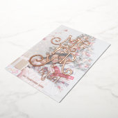 明るいメリーフォトオーバーレイクリスマスラグジュアリー 箔シーズンカード (回転した状態)