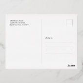 明るいメリーフォトクリスマスフォイルのホリデーポスト 箔シーズンポストカード (裏面)