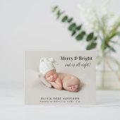 明るいメリーフォトクリスマス誕生 案内ポストカード (スタンド正面)