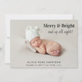 明るいメリーフォトクリスマス誕生 案内状 (正面)