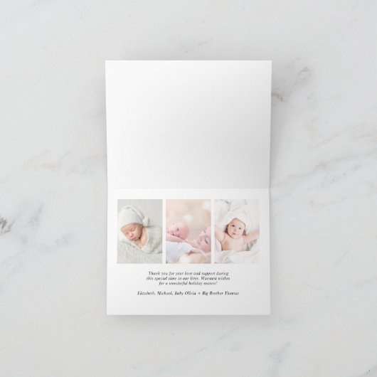 明るいメリーフォトクリスマス誕生 案内状 (内部)