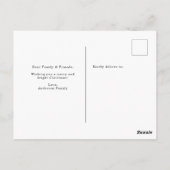 明るいメリーフォトシンプルクリスマスホリデーポー ポストカード (裏面)