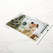 明るいメリーフォトフォイルのホリデーカード 箔シーズンカード (回転した状態)