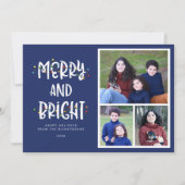 明るいメリーフォトフカラフルラットクリスマスカード シーズンカード (正面)