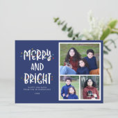 明るいメリーフォトフカラフルラットクリスマスカード シーズンカード (スタンド正面)