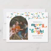 明るいメリーフォト数々のホリデーカード シーズンカード (正面)