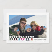 明るいメリーフロントとバックホリデーカード シーズンカード (裏面)