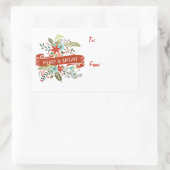 明るいメリーフローラホリモダンーラベルステッカー 長方形シール (バッグ)