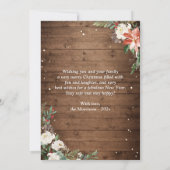 明るいメリーフローラ4素朴写真クリスマス シーズンカード (裏面)