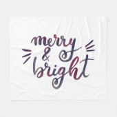 明るいメリーブルゴーニュ フリースブランケット (正面(横))