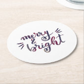 明るいメリーブルゴーニュ ラウンドペーパーコースター (アングル)