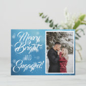 明るいメリーブルー婚約したのスノーフレーク《写真》ぼけ味写真 シーズンカード (スタンド正面)