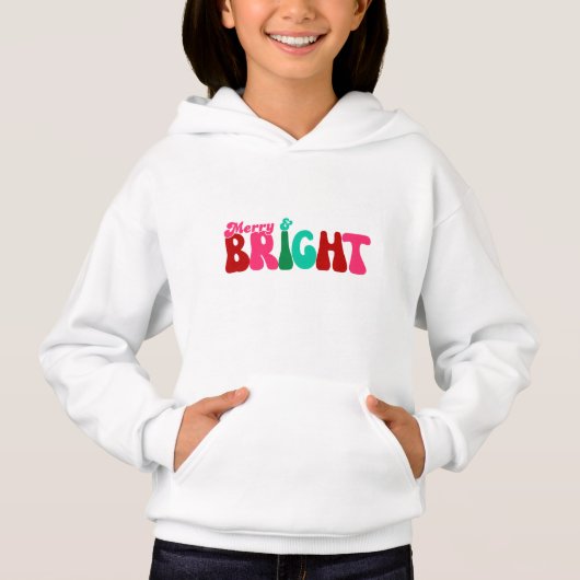 明るいメリーマクシマリストのキッズクリスマスセーター (正面)