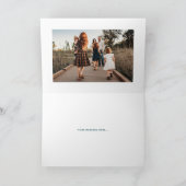 +明るいメリーマーキーグリーティングカード – ティール（緑がかった色） 招待状 (内部)