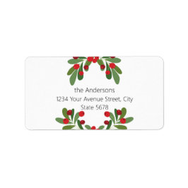 明るいメリーミスタントーの差出人住所ラベル ラベル