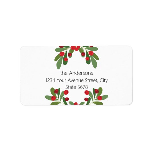 明るいメリーミスタントーの差出人住所ラベル ラベル (正面)