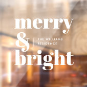 明るいメリーミニマルトレンディーホワイト・クリスマス ウィンドウサイン (シート2)