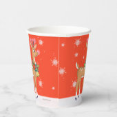 明るいメリールドルフ・トナカイ・レッド 紙コップ (右)