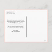 明るいメリーレタリングピンクのオーナメント写真 シーズンポストカード (裏面)