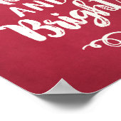 明るいメリーレッド素朴・ホリデー・ウォール ポスター (角)