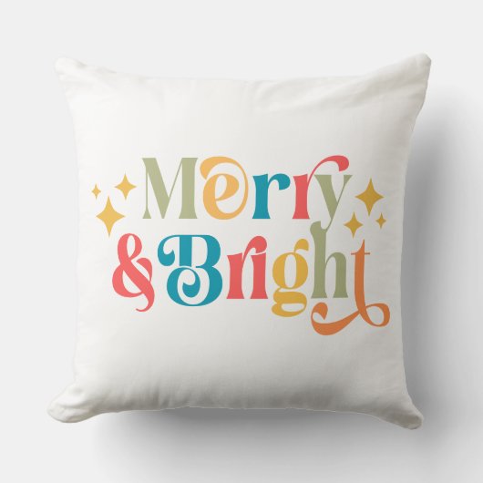 明るいメリーレトロのファカラフルミリ写真 クッション (正面)