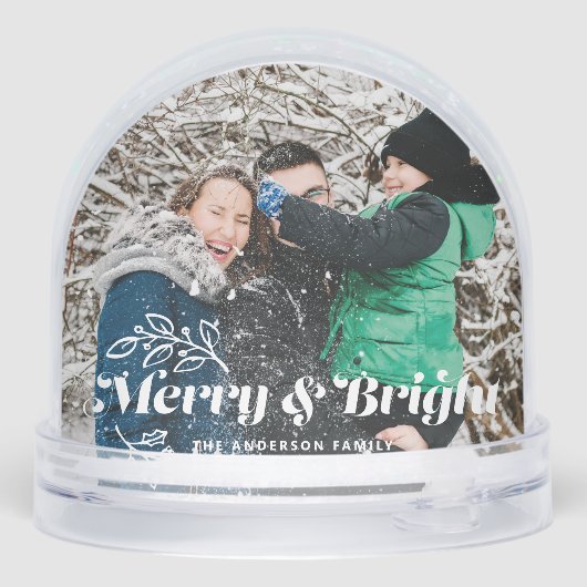 明るいメリーレトロタイポグラフィ写真クリスマス (裏面)