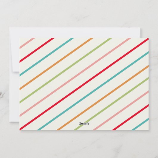 明るいメリーレトロフォトクカラフルリスマス シーズンカード (裏面)