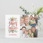 明るいメリーレトロフローラクリスマス・コラージュ シーズンカード (スタンド正面)