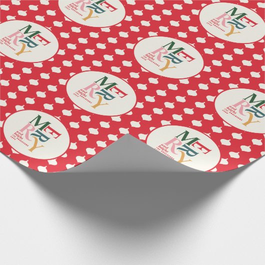 明るいメリーヴィンテージカラフル ラッピングペーパー (角)