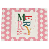 明るいメリーヴィンテージカラフル ラージペーパーバッグ (裏面)