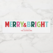 明るいメリー休日のウォーターボトルラベル ペットボトルラベル (シングルラベル)