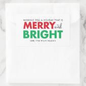 明るいメリー休日のステッカー 長方形シール (バッグ)