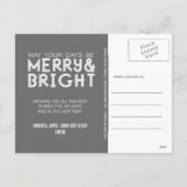 明るいメリー休日の写真はがきグレー シーズンポストカード (裏面)