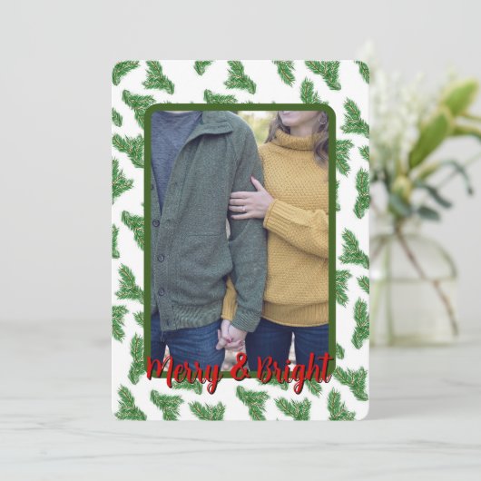 明るいメリー写真のクリスマスカード シーズンカード (スタンド正面)