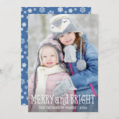 明るいメリー写真のクリスマスカード シーズンカード (正面/裏面)