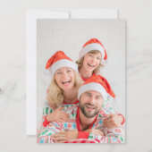 明るいメリー写真のクリスマスカード 招待状 (裏面)