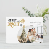 明るいメリー写真のクリスマス シーズンカード (スタンド正面)
