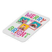 明るいメリー写真のクリスマス マグネット (左側)